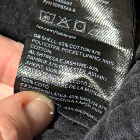 H&M Slim Fit Joggers Mens XXL Black Casual Sweatpants Lounge Pants - Picture 5 of 6